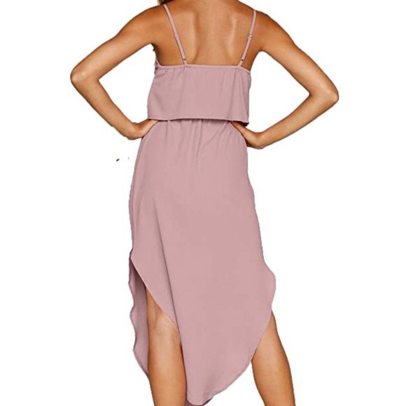 NEVER WORN Women's Adjustable Strappy Split Casual Midi Dress - Picture 3 of 3